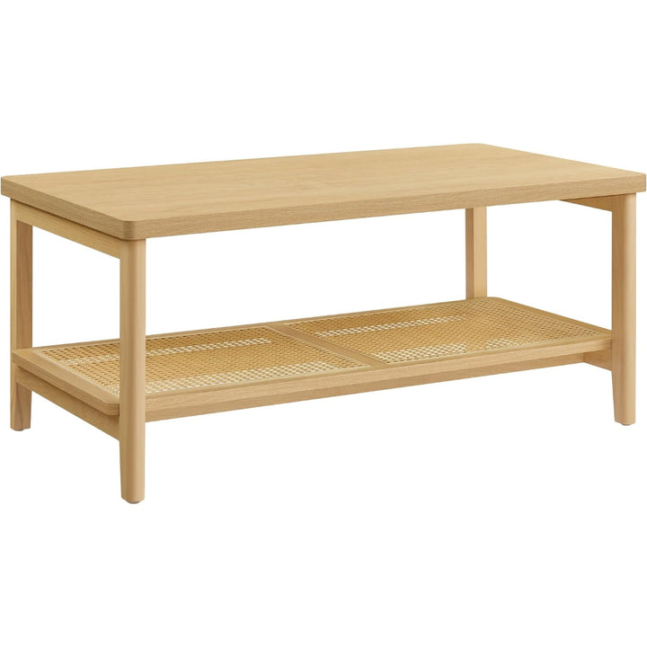 Mesa de Centro Rectangular Estilo Ratán Trento