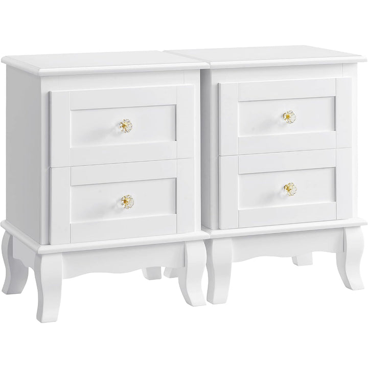 Set 2 Veladores Blancos con Cajonera Vedhall