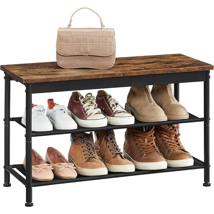 Mueble Zapatero Lynge 3 Niveles Fierro y Madera