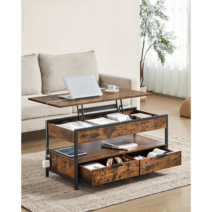 Mesa De Centro Elevable Koge Living Cajones/Estación de Carg