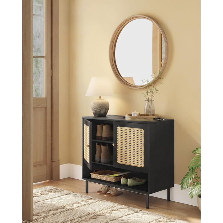 Buffet Organizador Ratán Negro Capri