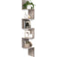 Mueble Estante Esquinero ZigZag Gris Vedby