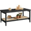 Mesa de Centro Rectangular Ratán Negra Melby