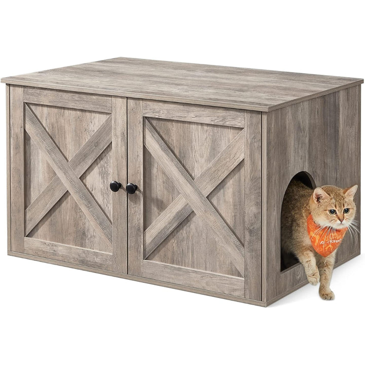 Mesa Auxiliar Casa Gatos Gris Bunken