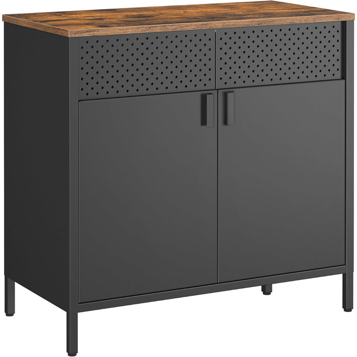 Buffet Aparador Negro Metalico y Madera Torsjo
