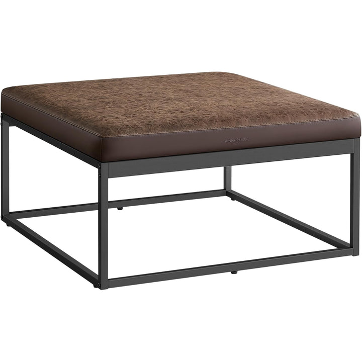 Mesa Centro Cuadrada Cuero PU con Cubierta Reversible Frovi