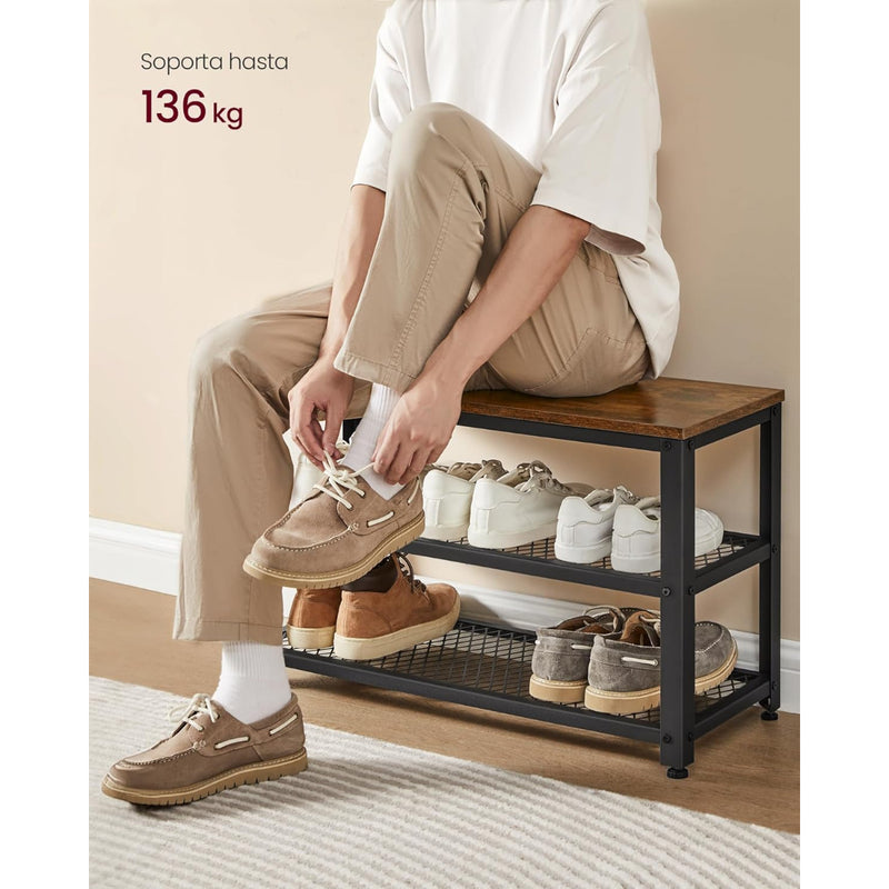Banco firme · Mueble Set Recibidor Perchero y Zapatero Roonas