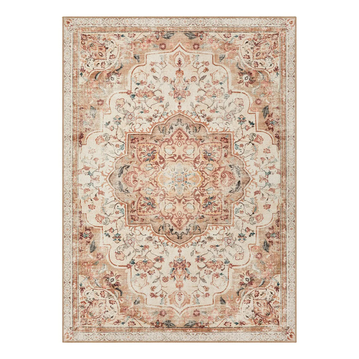 Alfombra Antideslizante Vintage Beige Bonan 214x153 cm