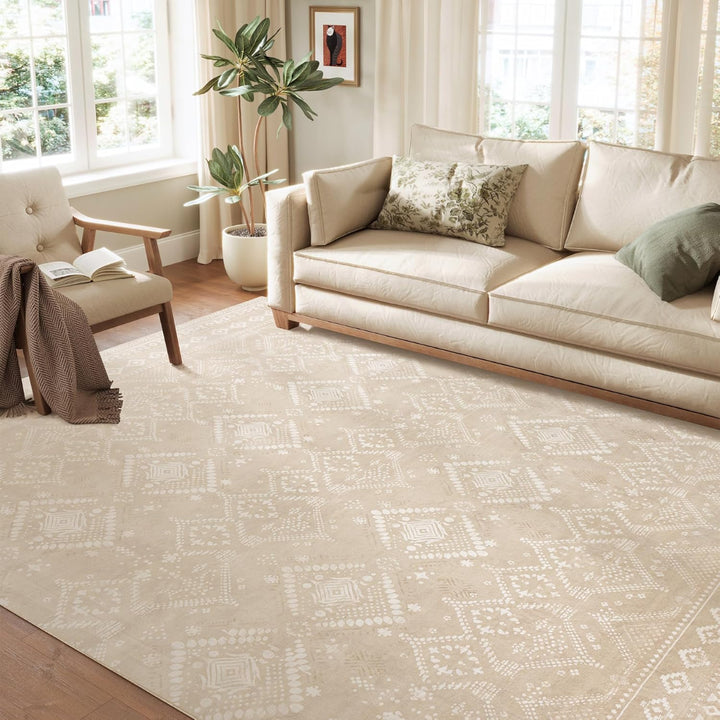 Alfombra Antideslizante Vintage Beige Stranda 305x244 cm