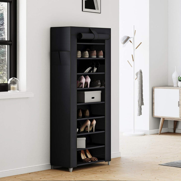 Organizador de Zapatos de Tela Negro 10 Niveles Abisko