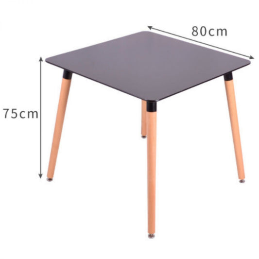 Mesa Eames Cuadrada MDF 80 cms Negra