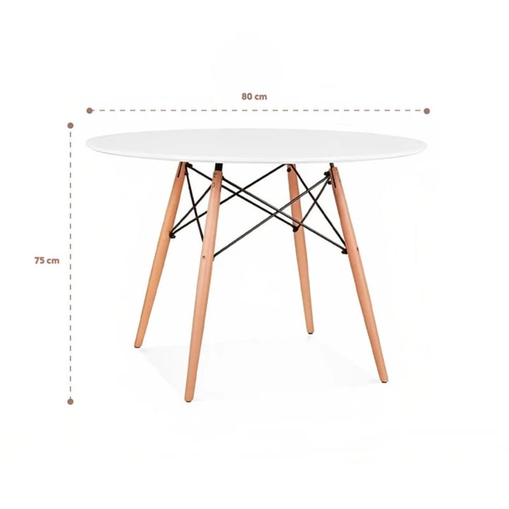 Mesa Eames 80cm redonda - Blanca