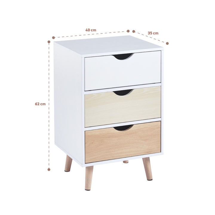 Velador Eames 3 Niveles Rorbik Blanco