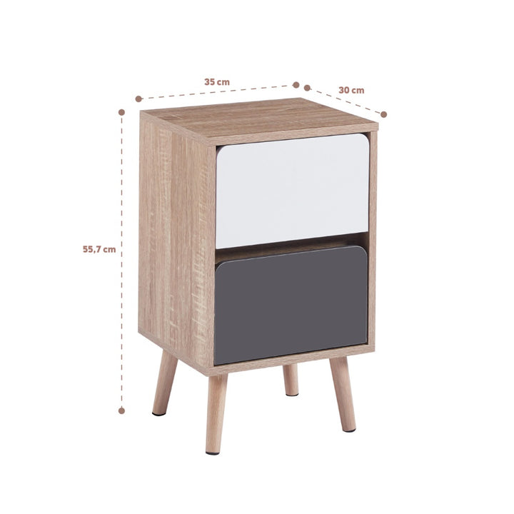 Velador Doble Cajonera Imatra