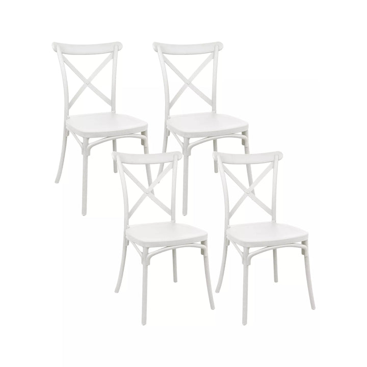 Pack de 4 Sillas Crossback Blanca