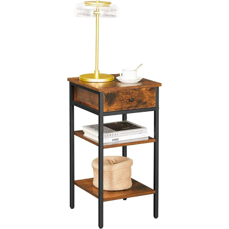 Tres niveles · Velador con cajonera Vergen Estilo Industrial
